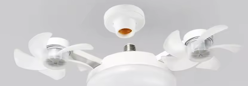 Le culot E27 du luminaire aligné avec une douille de plafond standard